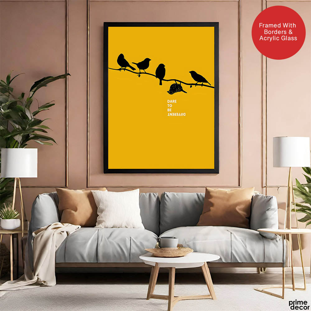Dare To Be Different Motivational Quote | Abstract Motivational Artwork #00351 - Prime Décor