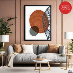 Black & Brown Abtract Floral Art Over White Background | Abstract Floral Artwork #00358 - Prime Décor