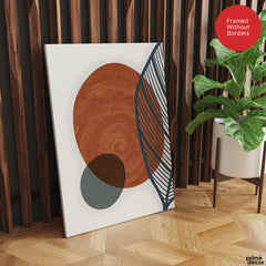 Black & Brown Abtract Floral Art Over White Background | Abstract Floral Artwork #00358 - Prime Décor