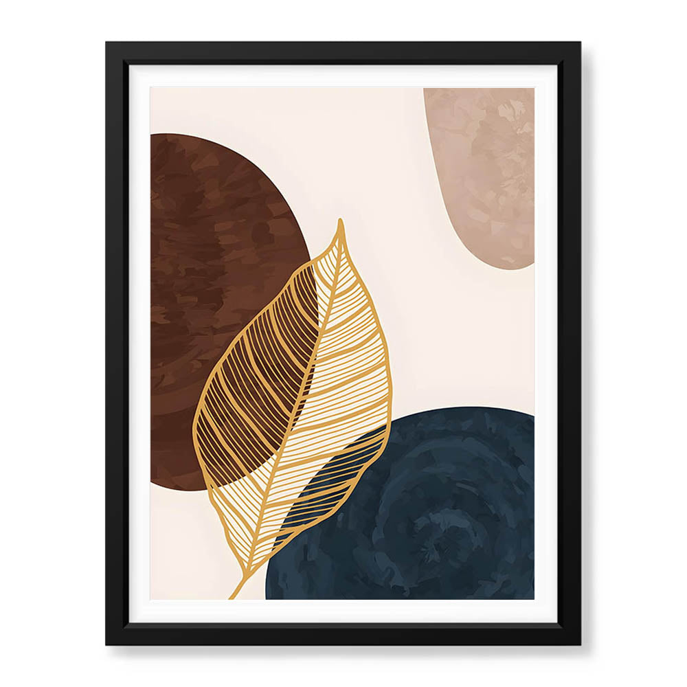Black & Brown Abtract Floral Art Over White Background | Abstract Floral Artwork #00359 - Prime Décor