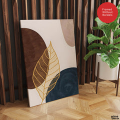 Black & Brown Abtract Floral Art Over White Background | Abstract Floral Artwork #00359 - Prime Décor