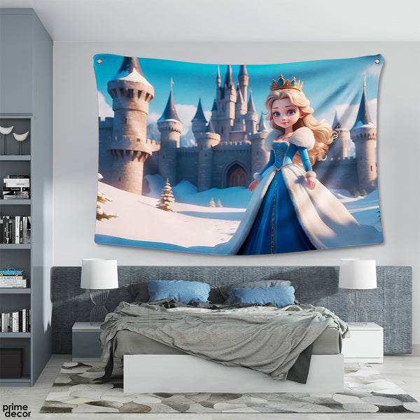 Snow White Princess With Castle  | Anime Tapestry