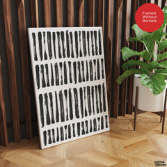 Black & White Abtract Art Over White Background | Abstract Office Artwork #00365 - Prime Décor