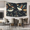 Beautiful Sparrows With Floral Artwork  | Floral Tapestry
