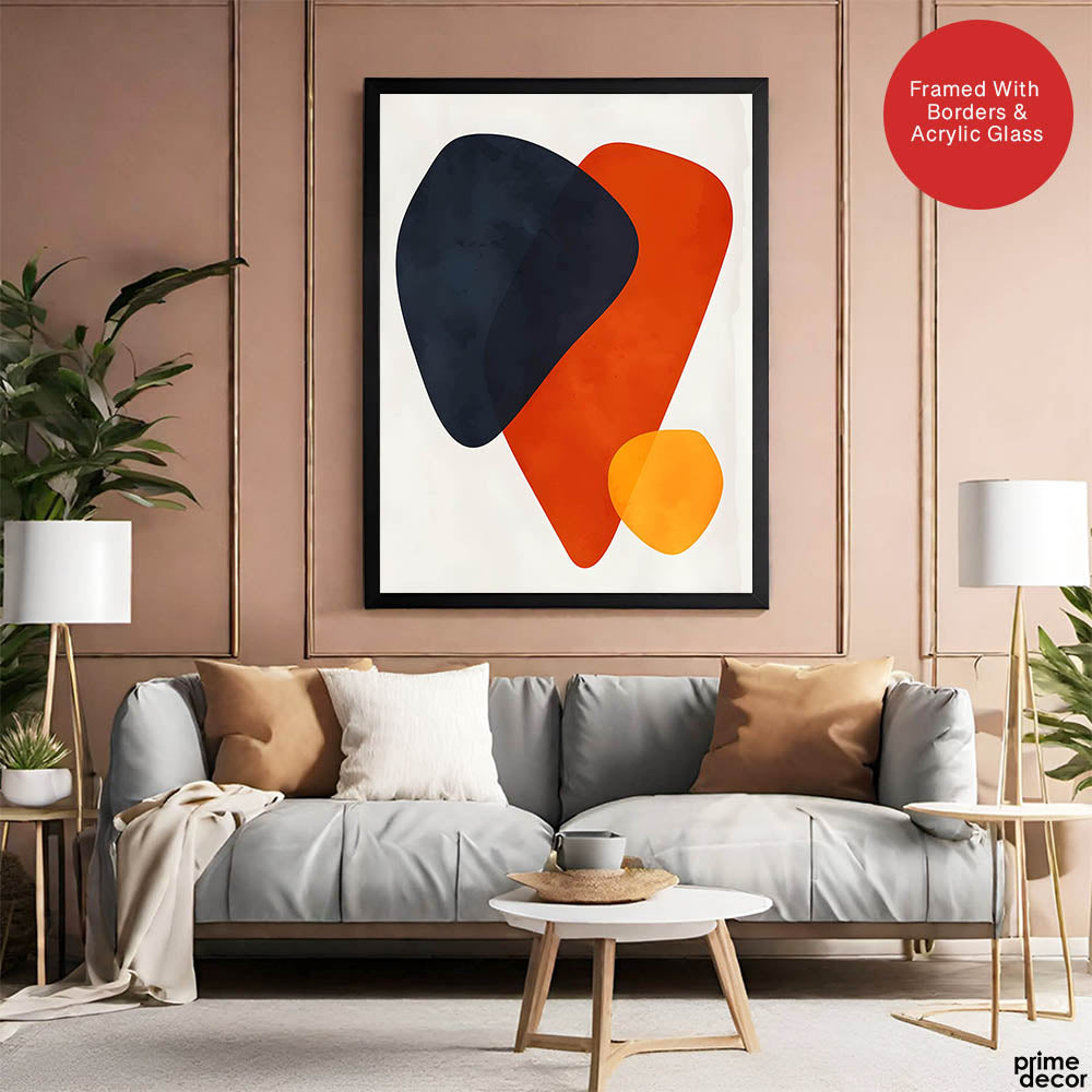 Colorful Abtract Art Over White Background | Abstract Office Artwork #00371 - Prime Décor
