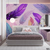 Lavender & Pale Pink Feathers Illustration | Wallpaper Mural