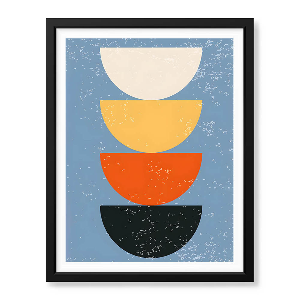 Colorful Abtract Art Over Blue Background | Abstract Office Artwork #00372 - Prime Décor