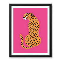 Leopard Abstract Art Over Pink Background | Abstract Animal Artwork #00379 - Prime Décor