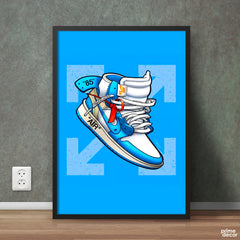 Air Jordan in Blue | Sports Poster Wall Art