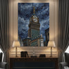 Majestic Makkah Clock Tower Impasto Style (Single Panel) Digital Painting Wall Art
