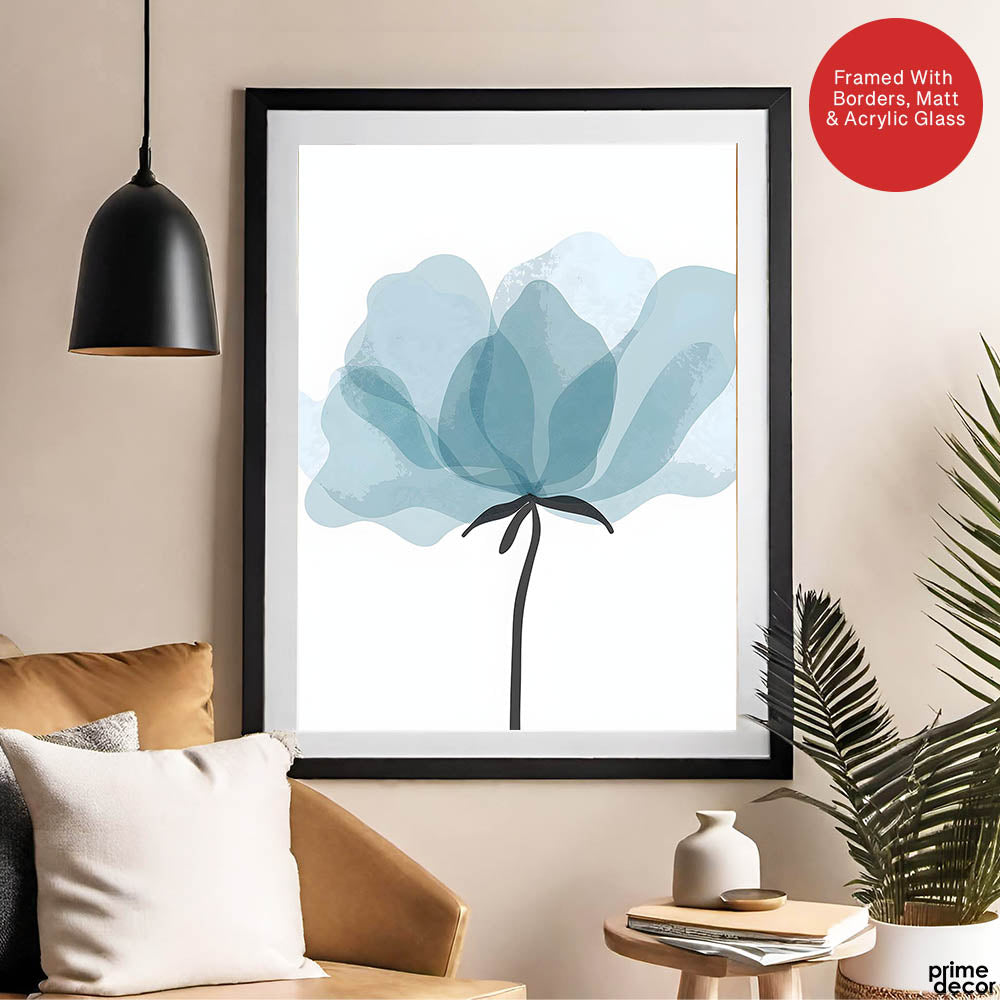 Beautiful Abstract Floral Art Over White Background | Abstract Floral Artwork #00386 - Prime Décor