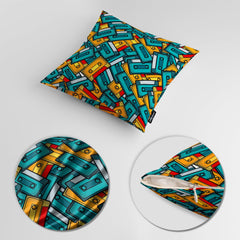 Green & Yellow Abstract Fashion Artwork | Fashion Cushion #386