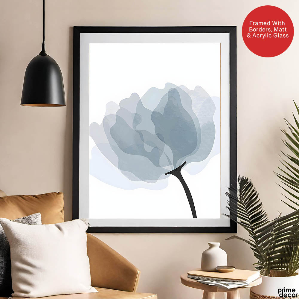Beautiful Abstract Floral Art Over White Background | Abstract Floral Artwork #00387 - Prime Décor
