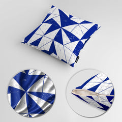 Grey & Blue Marble Style Design | Fashion Cushion #387