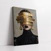 Glamour Noir Blindfold With Gold Texture Knife Work (Single Panel) Digital Painting Wall Art (Copy)