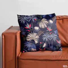 Floral Artwork Over Purple Background | Floral Cushion #389