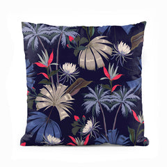 Floral Artwork Over Purple Background | Floral Cushion #389