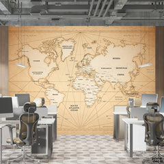 Abstract World Map Design | Travel Wallpaper Mural