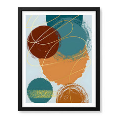 Colorful Abstract Paint Stroke Art Over White Background | Abstract Office Artwork #00396 - Prime Décor