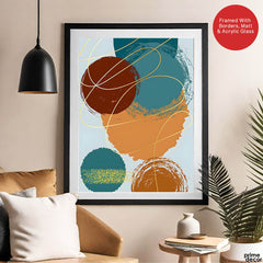 Colorful Abstract Paint Stroke Art Over White Background | Abstract Office Artwork #00396 - Prime Décor