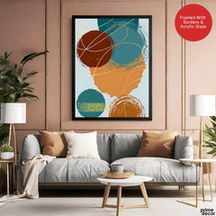 Colorful Abstract Paint Stroke Art Over White Background | Abstract Office Artwork #00396 - Prime Décor