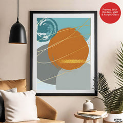 Colorful Abstract Paint Stroke Art Over White Background | Abstract Office Artwork #00397 - Prime Décor