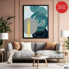 Colorful Abstract Paint Stroke Art Over White Background | Abstract Office Artwork #00398 - Prime Décor