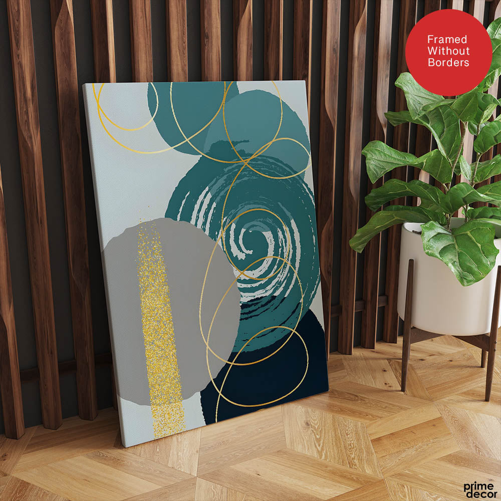 Colorful Abstract Paint Stroke Art Over White Background | Abstract Office Artwork #00398 - Prime Décor
