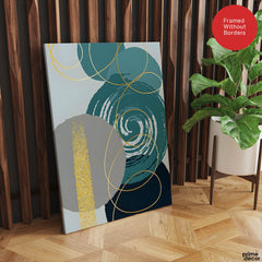 Colorful Abstract Paint Stroke Art Over White Background | Abstract Office Artwork #00398 - Prime Décor
