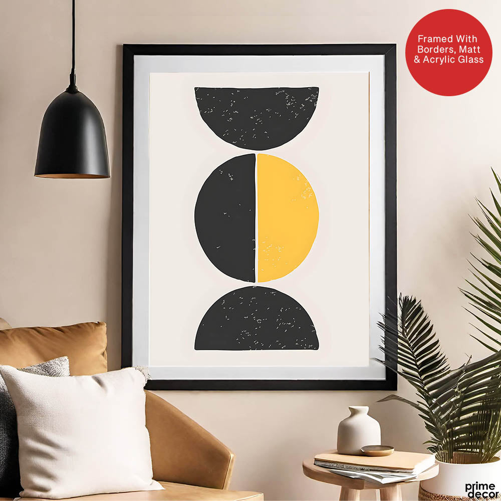 Black & Gold Abstract Art Over White Background | Abstract Office Artwork #00399 - Prime Décor