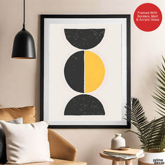 Black & Gold Abstract Art Over White Background | Abstract Office Artwork #00399 - Prime Décor
