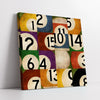 Colorful Billiard Ball Numbers Abstract Pop Art Design (Single Panel) Digital Painting Wall Art