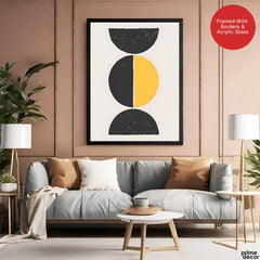 Black & Gold Abstract Art Over White Background | Abstract Office Artwork #00399 - Prime Décor