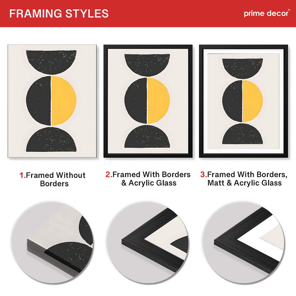 Black & Gold Abstract Art Over White Background | Abstract Office Artwork #00399 - Prime Décor