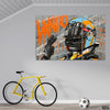 Abstract Artwork Of Lando Norris  Monaco (3 Panel) Bike Wall Art