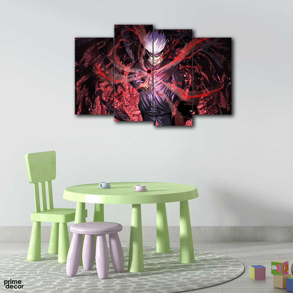 Gojo in Action (4 Panel) Nature Wall Art - Prime Décor