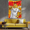 Kylian Mbappe Abstract Artwork | Sports Tapestry