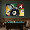 Abstract Billiards Cluster Heavy Stroke (Single Panel) Digital Painting Wall Art