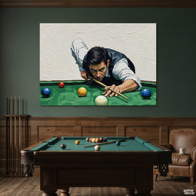 Focus On The Cue Bold Brushwork Impaesto Style (Single Panel) Digital Painting Wall Art