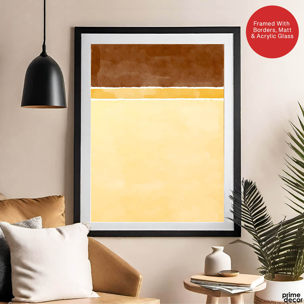 Brown Color Shades Abstract Art Design | Abstract Office Artwork #00403 - Prime Décor