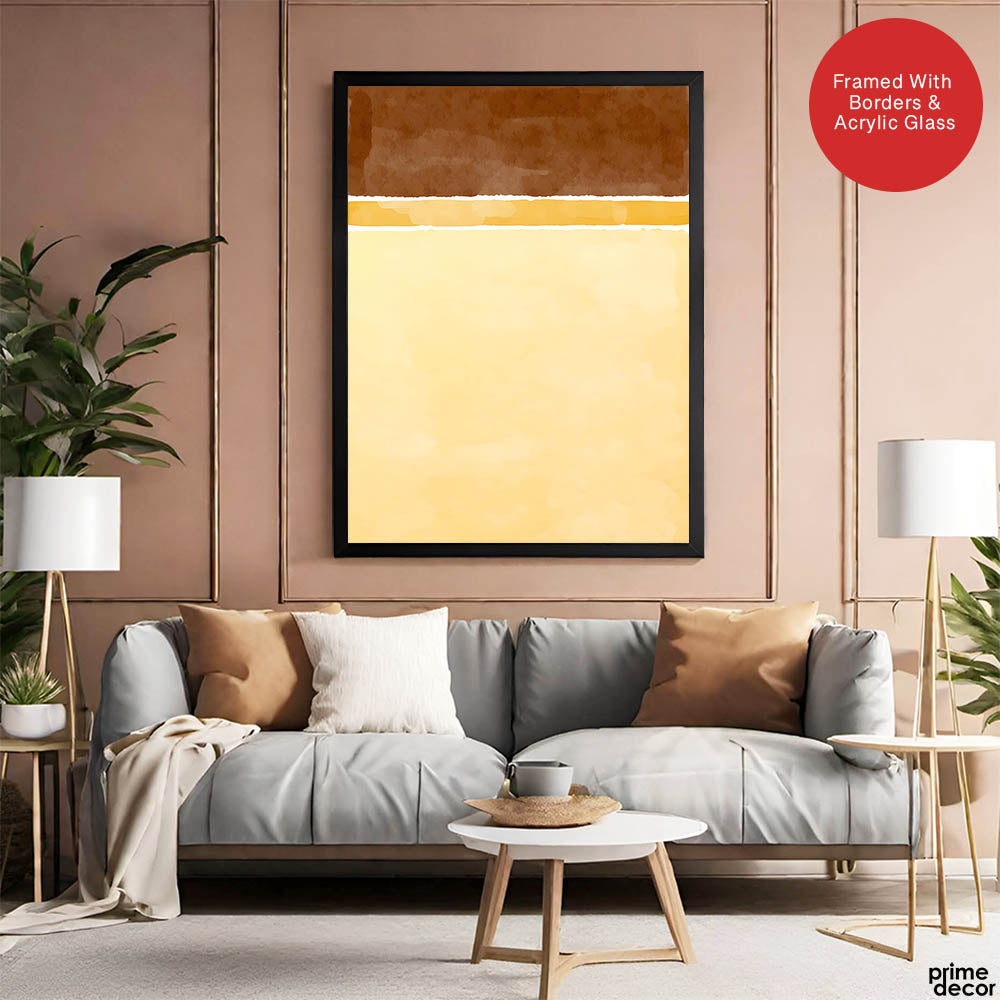 Brown Color Shades Abstract Art Design | Abstract Office Artwork #00403 - Prime Décor