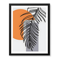 Black & Brown Floral Abstract Art Over White Background | Abstract Floral Artwork #00405 - Prime Décor