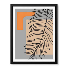 Black & Brown Floral Abstract Art Over White Background | Abstract Floral Artwork #00406 - Prime Décor