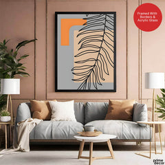 Black & Brown Floral Abstract Art Over White Background | Abstract Floral Artwork #00406 - Prime Décor