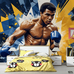 Muhammad Ali With Muscular Body | Gym Wallpaper Mural