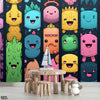 Funny Theme Character Faces | Kids Wallpaper Mural