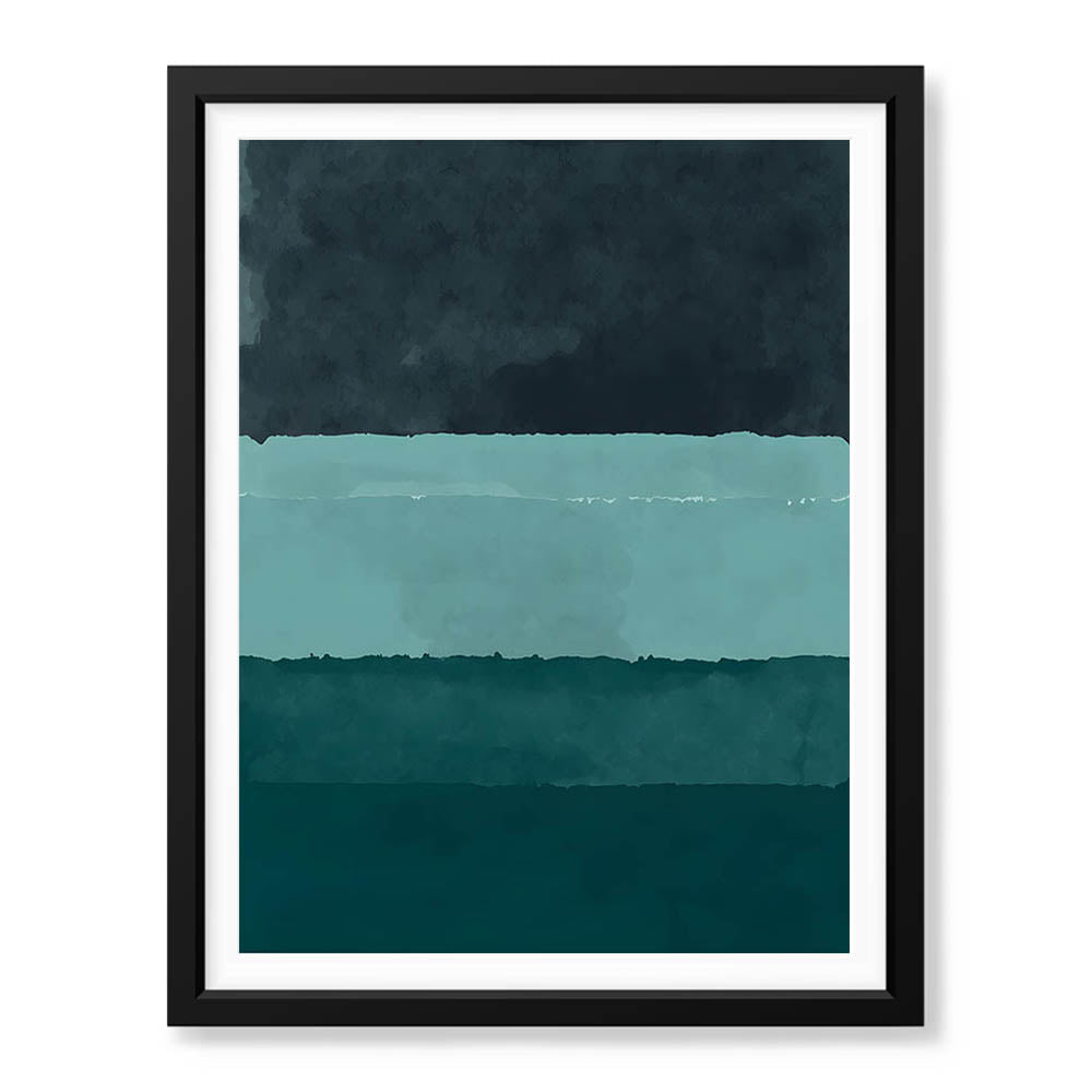 Blue & Green Color Shades Abstract Design | Abstract Office Artwork #00412 - Prime Décor