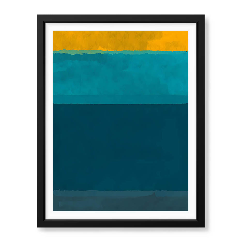 Blue Green & Gold Color Shades Abstract Design | Abstract Office Artwork #00413 - Prime Décor