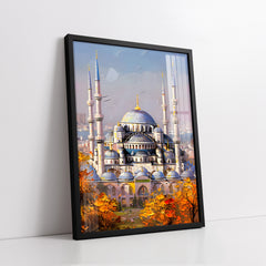 Abstract Hagia Sophia Ottoman Architecture (Single Panel) Digital Painting Wall Art