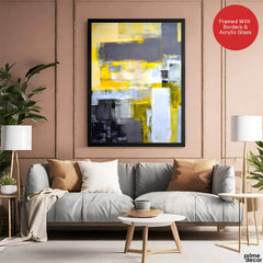 Black & Gold Color Shades Abstract Design | Abstract Office Artwork #00414 - Prime Décor